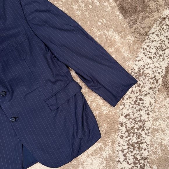 Brioni 2 Piece Suit Italy Men's Blue Pinstripe Two Button Wool 44R 36x30 Luxury - Picture 5 of 16